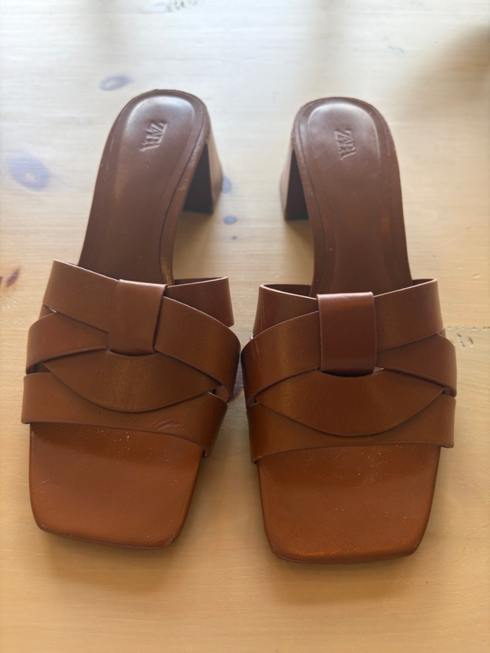 Zara | Knot-Front Block Heel sandals | 39